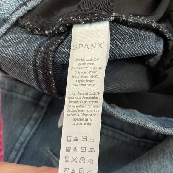 Spanx Jean-ish Ankle Leggings Blue Size Large - Picture 8 of 13